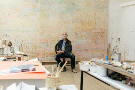 Visit to the studio of Sir Christopher Le Brun, artist and former President of the Royal Academy of Arts